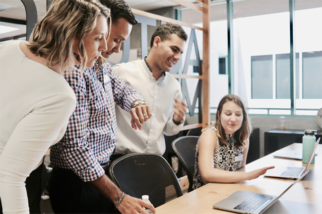 Group at Computer